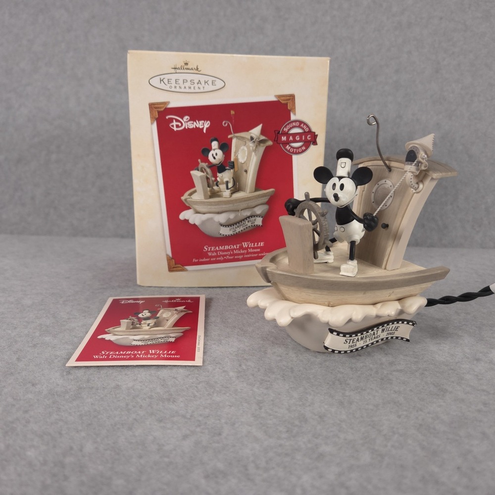 Steamboat Willie Disneys Mickey Mouse 2003 Hallmark Keepsake Christmas Ornament